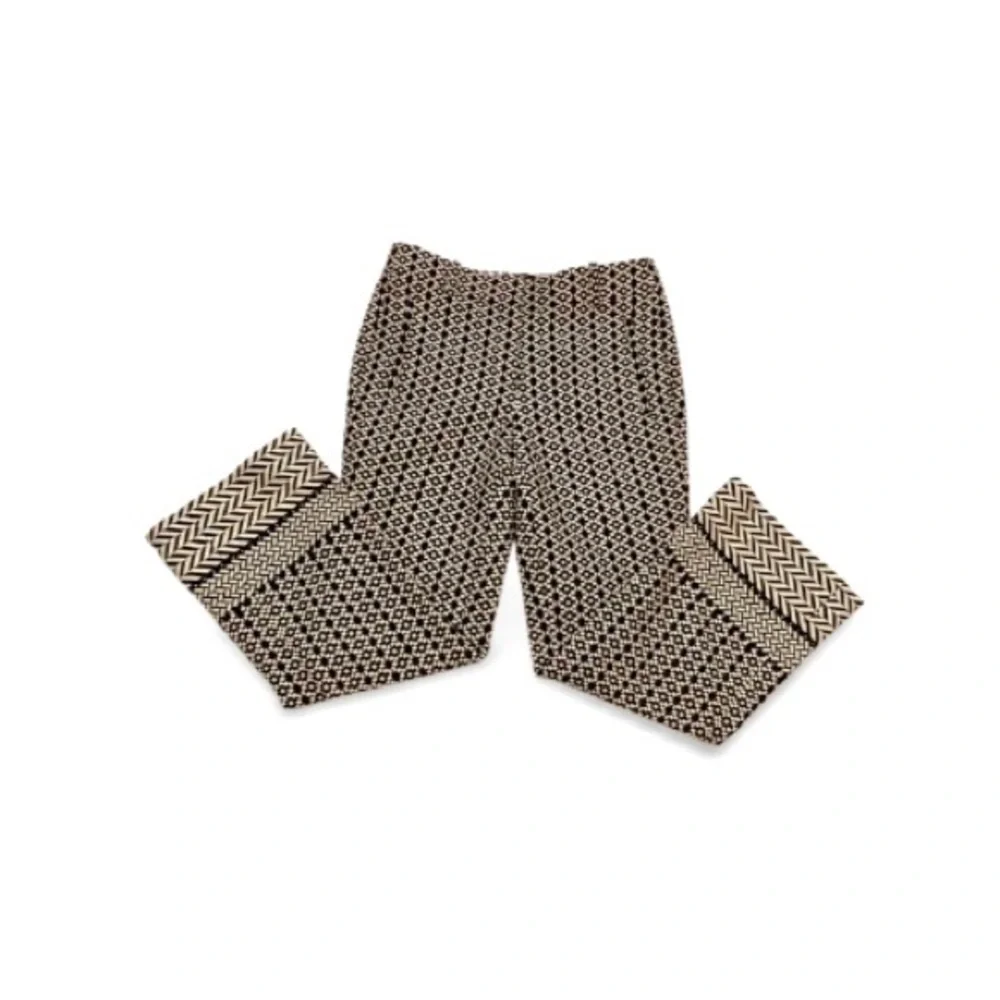 J. Crew Black & White Teddie Pants With Geometric Jacquard - Size 00 - Picture 6 of 13